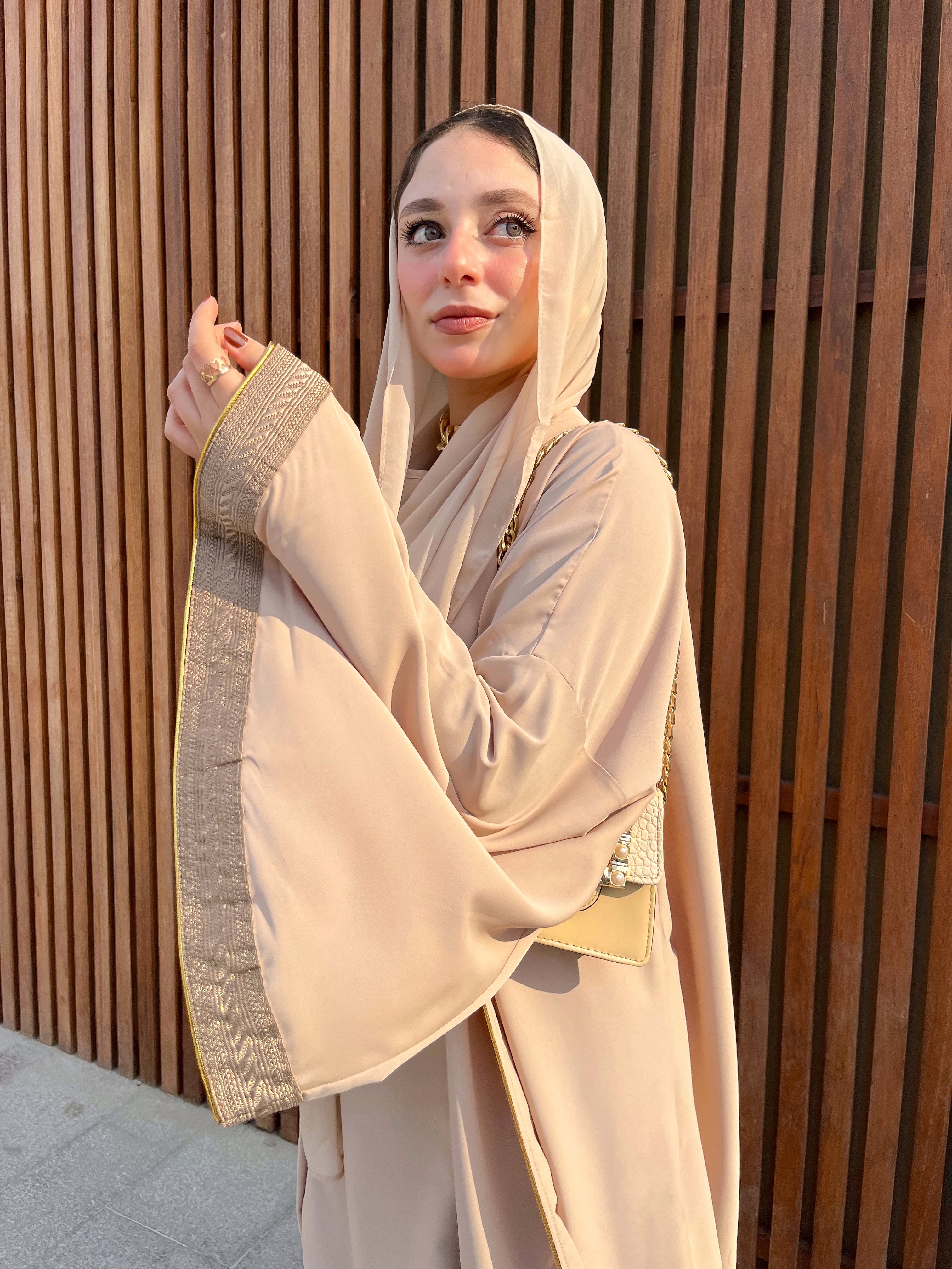 Maleeka Abaya - Beige