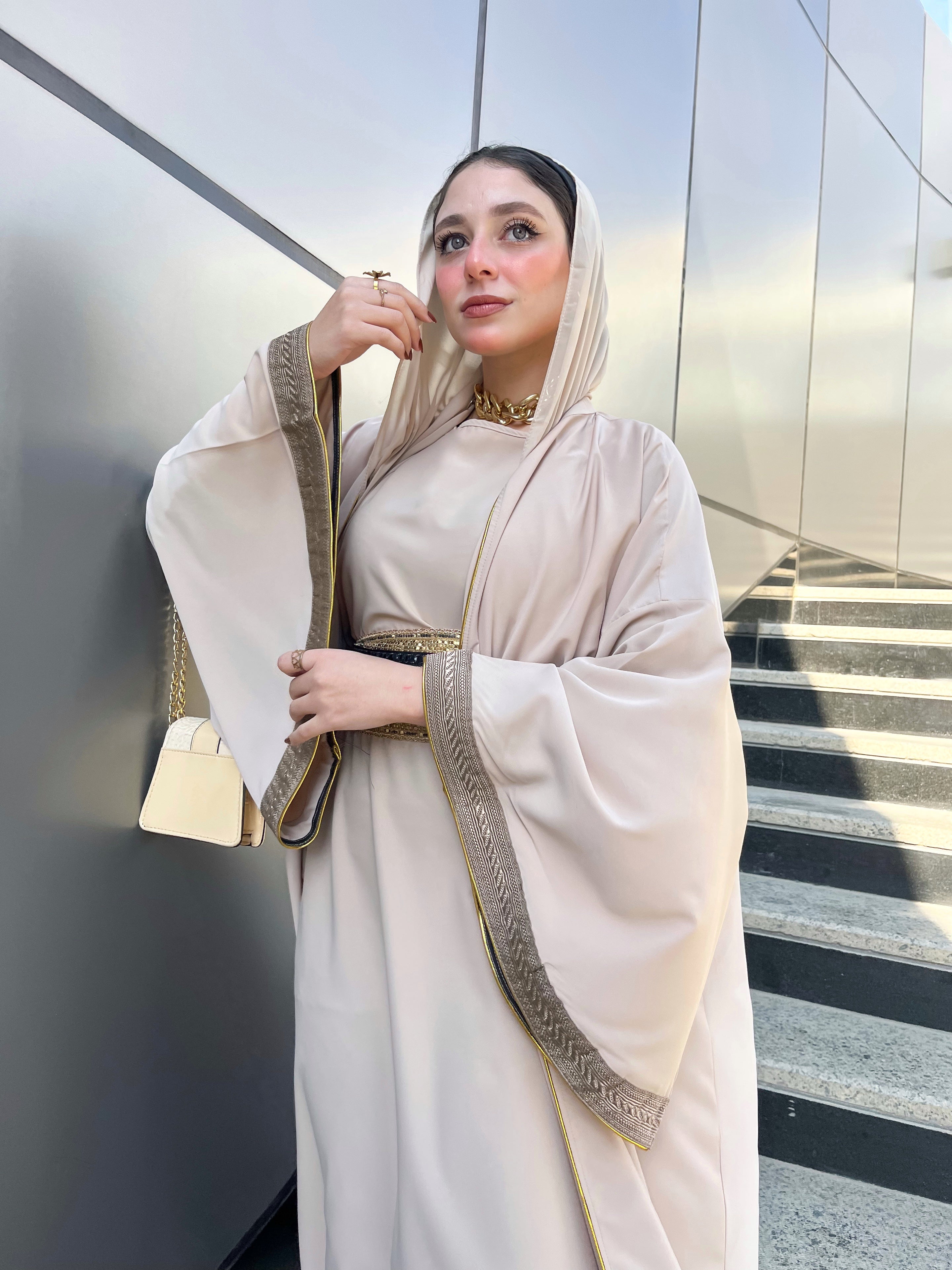 Maleeka Abaya - Beige