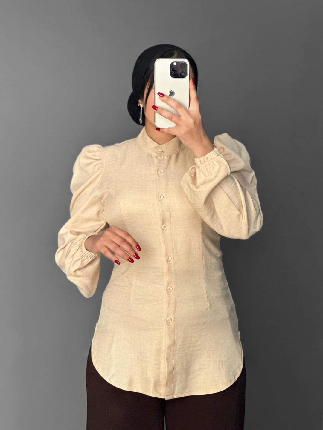 Puffy blouse - Beige