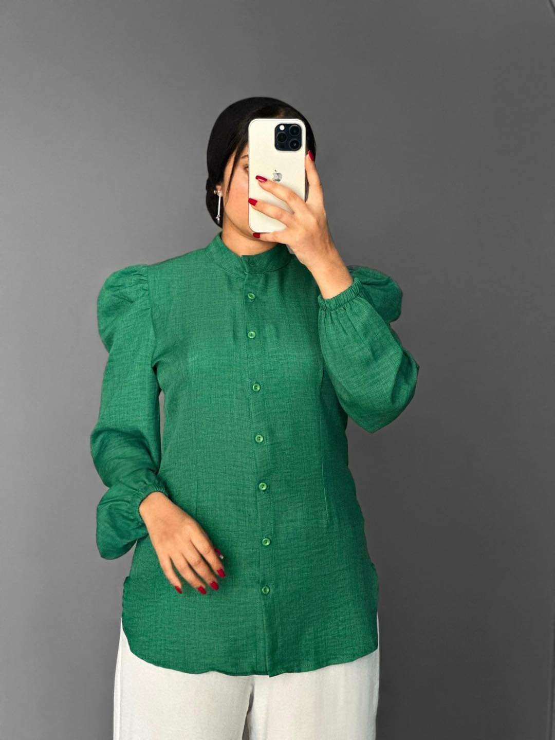 Puffy blouse - Green