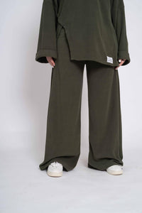 Suit Pants - Black Green