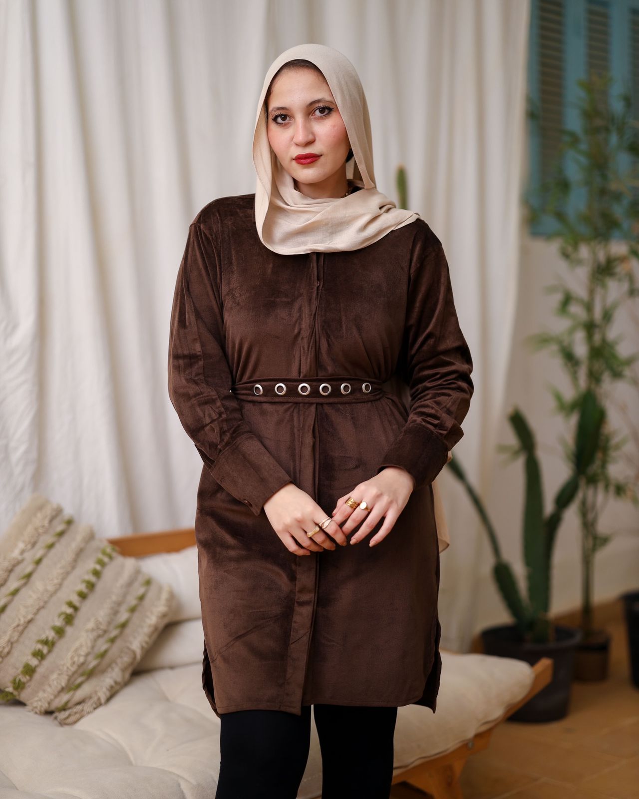 Long chemise - Brown