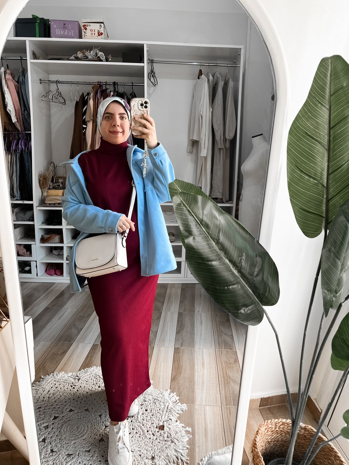 Basic Dress Rip - Burgundy