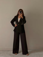 Long Blazer with Duntel  - Black