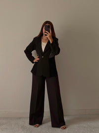 Long Blazer with Duntel  - Black