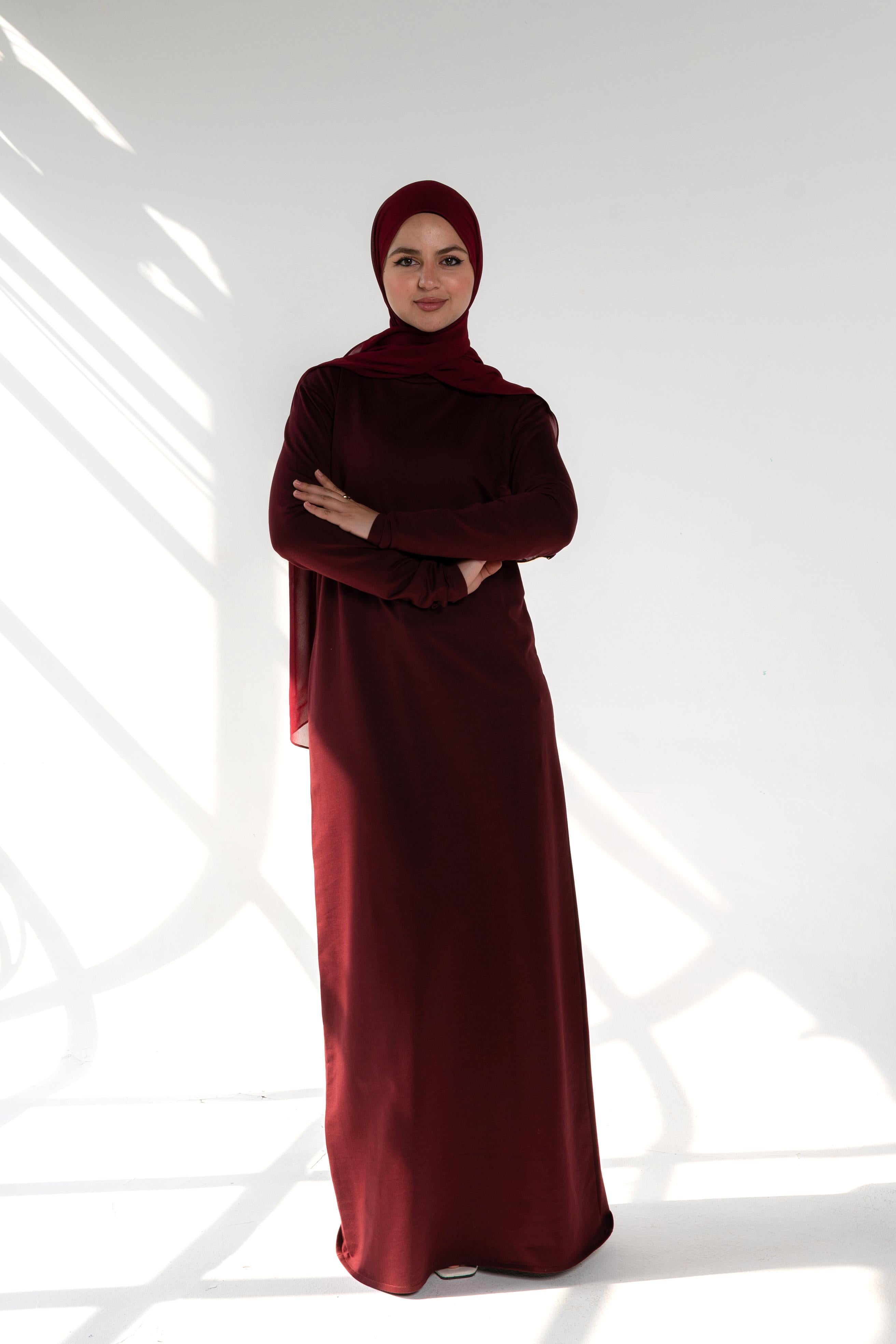 Basic Dress - Burgundy