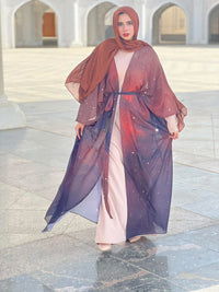 Galaxy abaya - brown