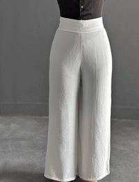Wide leg pants - white