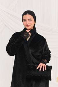Wrap Katifa dress - black