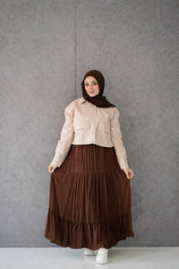 Chiffon skirt - Brown