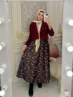 Crop jacket - Burgundy