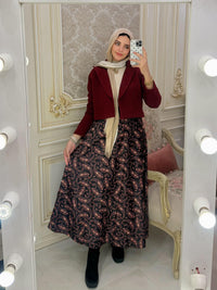 Crop jacket - Burgundy