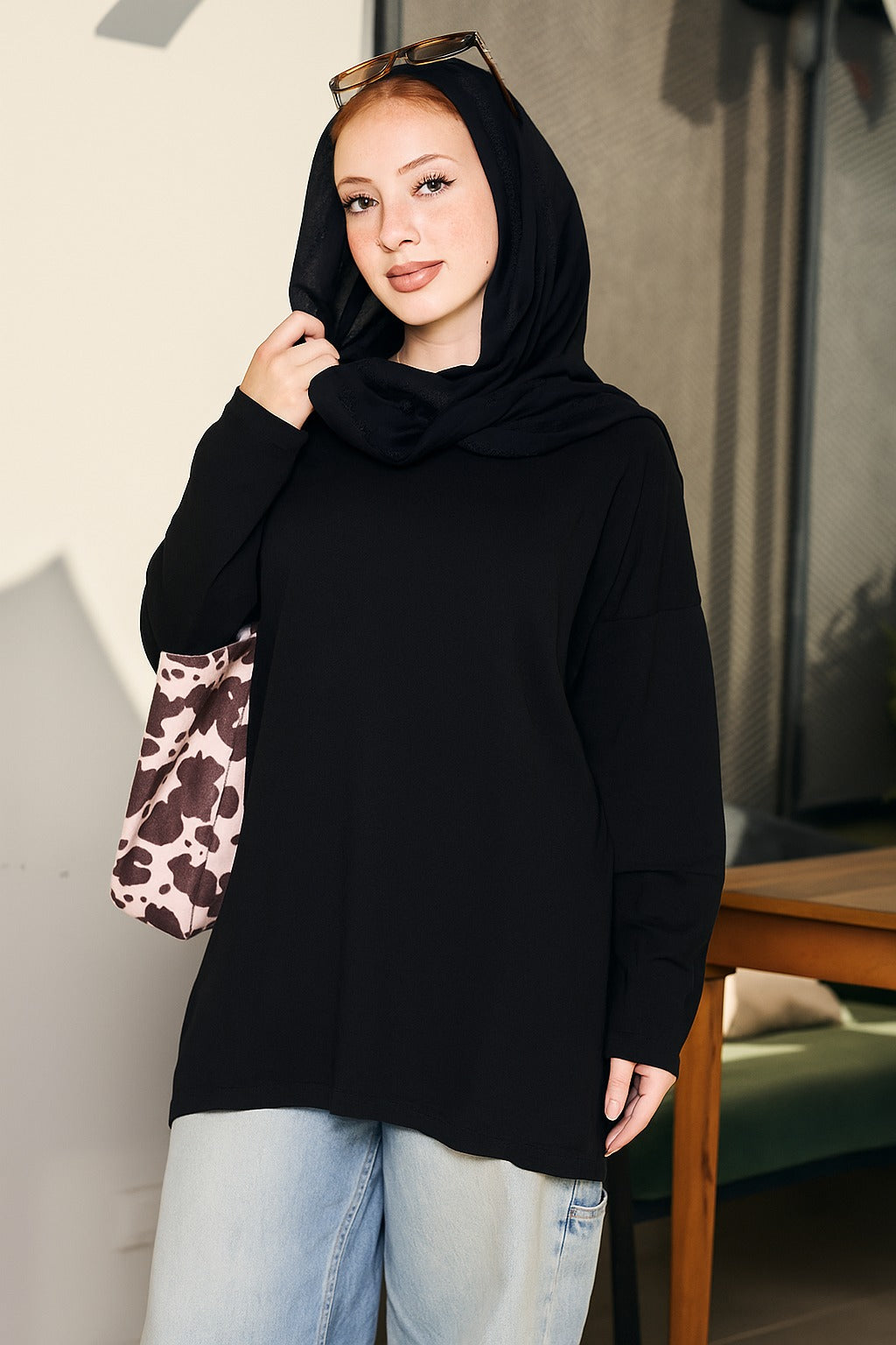 Basic over size - black