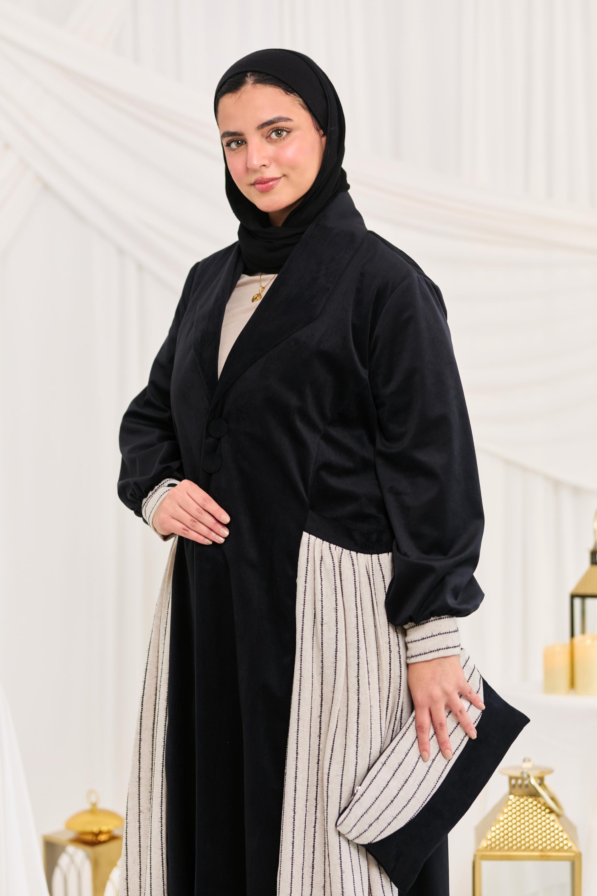 Zad Abaya-Striped