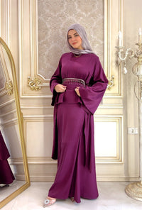 Swareh Satin Skirt-purpul
