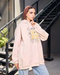 Loose fit hoodie - beige
