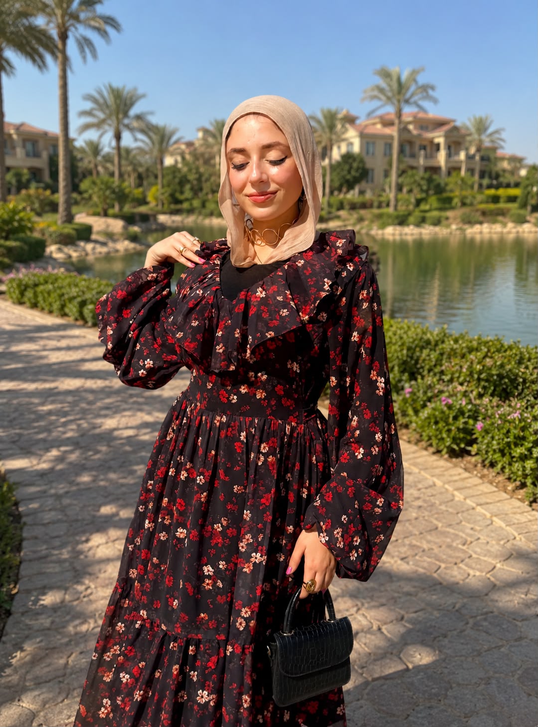 Florest Dress -Red