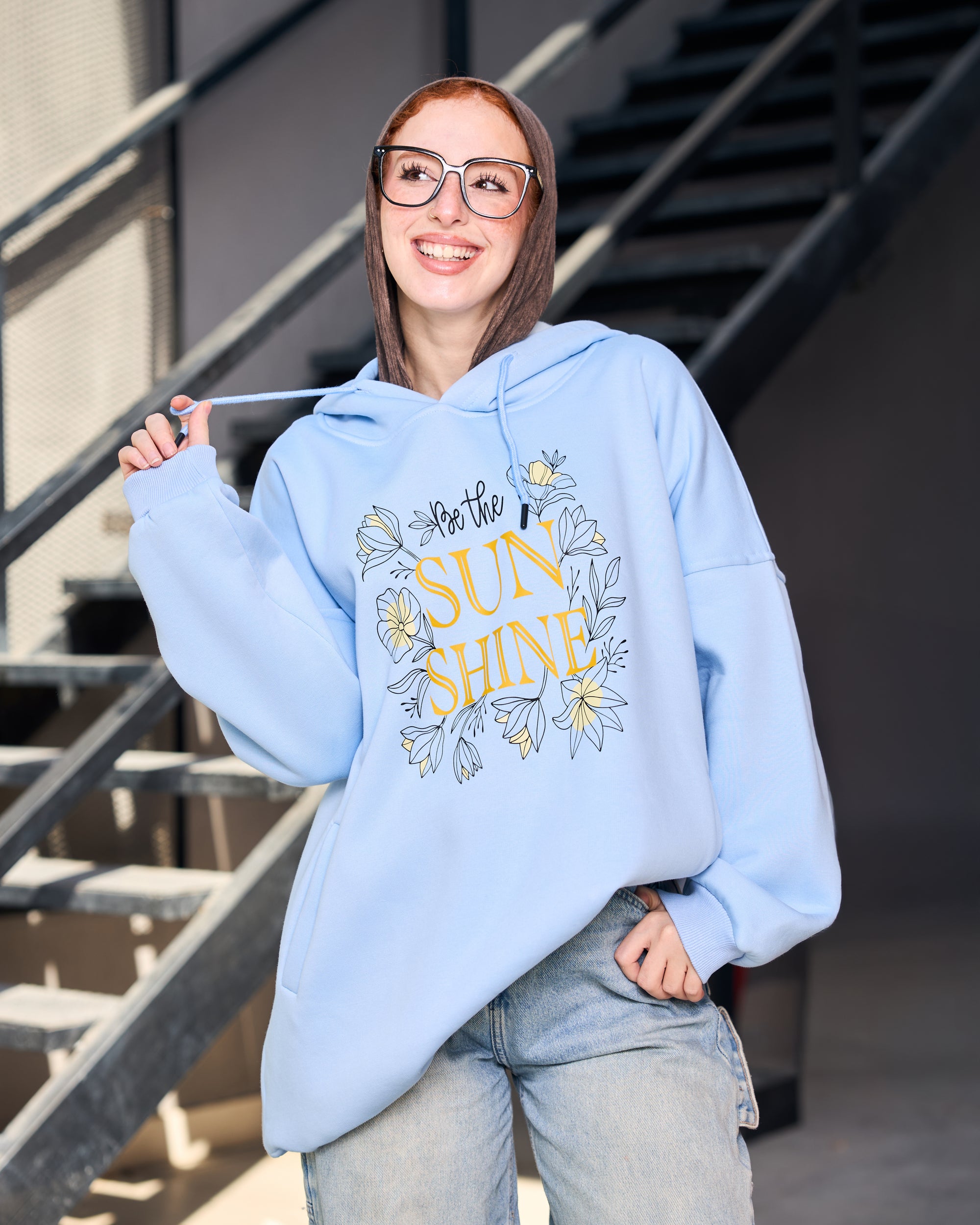 Loose fit hoodie - baby blue