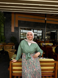 Bow blouse - mint green