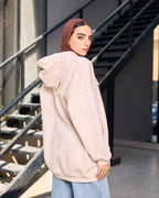 Loose fit hoodie - beige