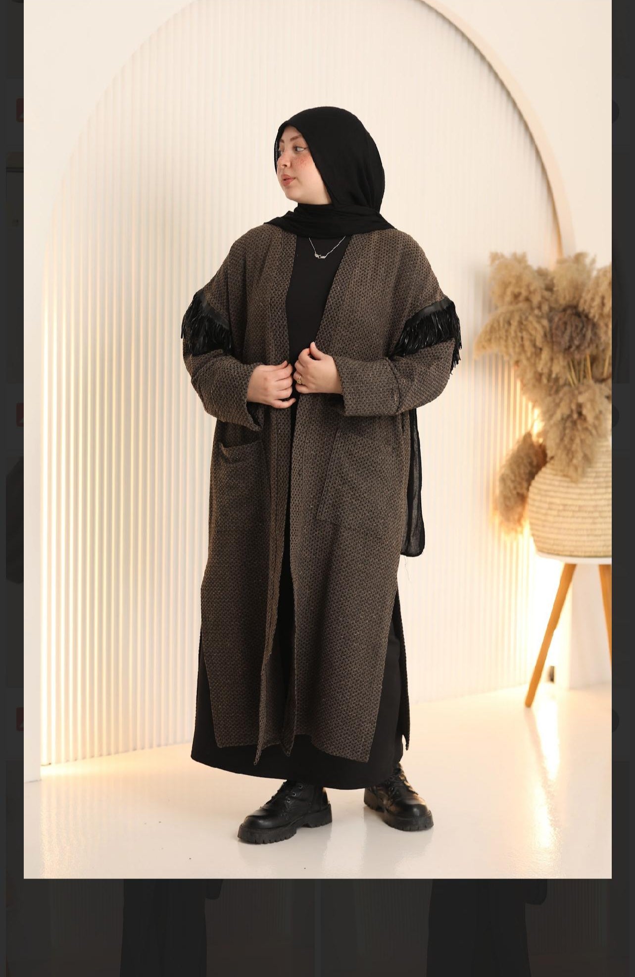 Wool cardigan - Cafe