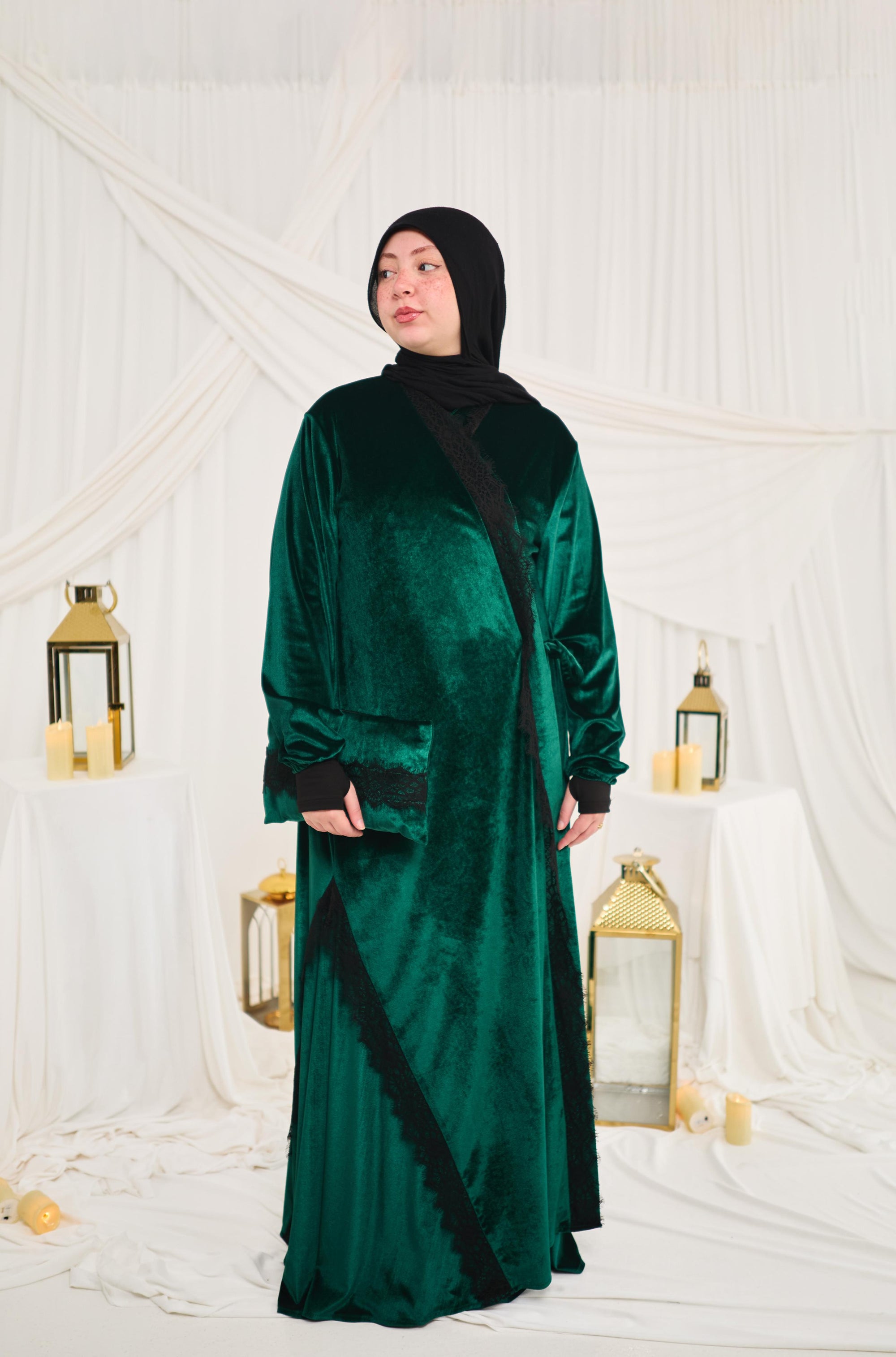 Sella Katifa dress - dark green