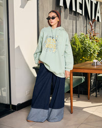 Loose fit hoodie - mint green