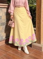 Klosh skirt-Butter yellow