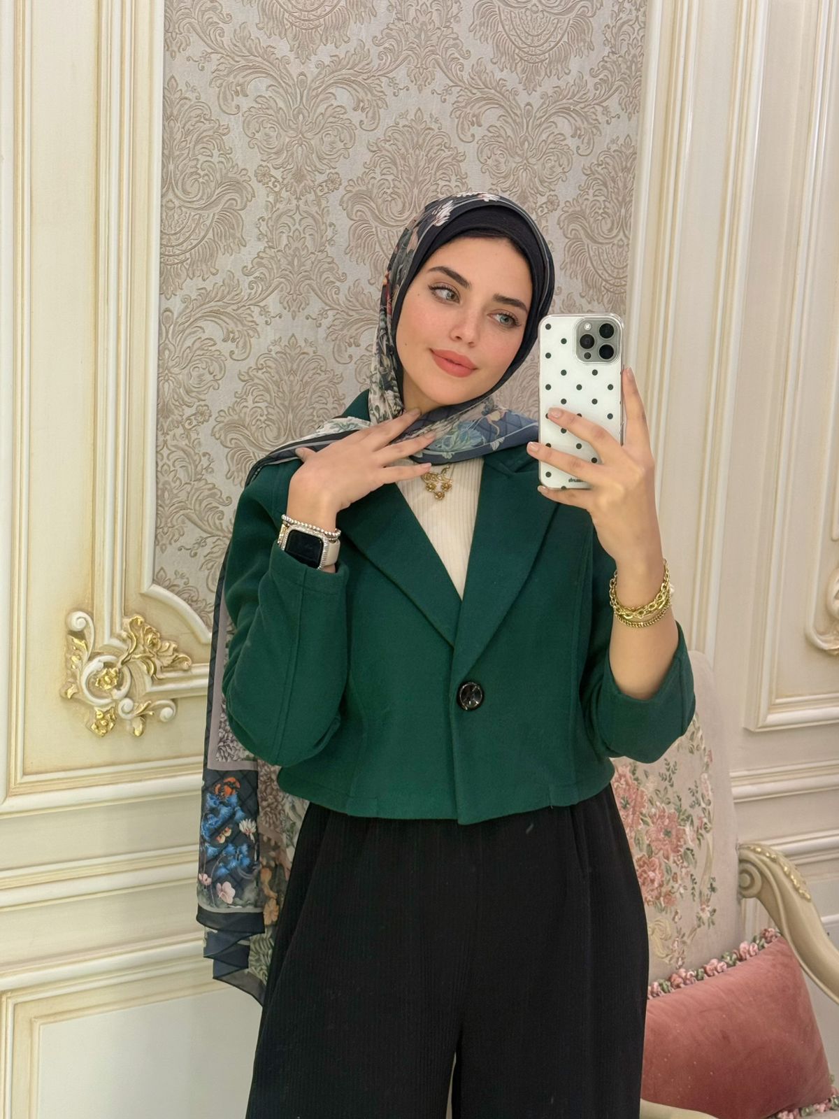 Crop jacket - Dark Green