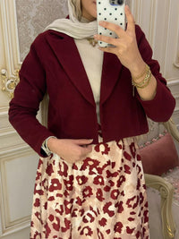 Crop jacket - Burgundy