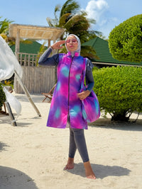Waterproof vest-marbel aqua 🌊