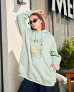 Loose fit hoodie - mint green
