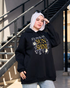 Loose fit hoodie - black