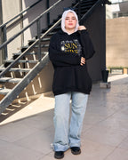 Loose fit hoodie - black