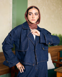 Crop jacket Jeans - Navy