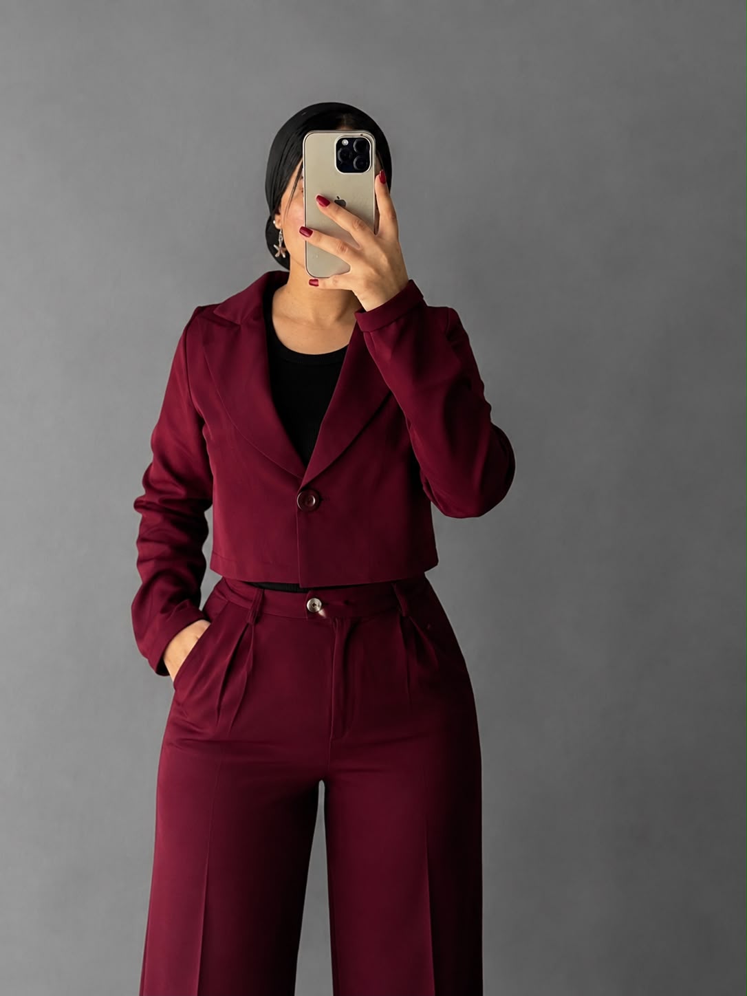 Classic Pants - Burgundy