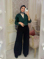 Crop jacket - Dark Green