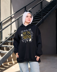 Loose fit hoodie - black