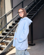 Loose fit hoodie - baby blue
