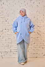 Long hoodie _ Baby blue