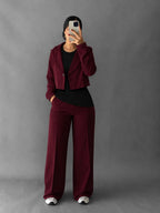 Classic Pants - Burgundy