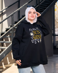 Loose fit hoodie - black