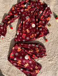 New year pajama - Burgundy
