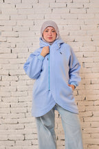 Long hoodie _ Baby blue